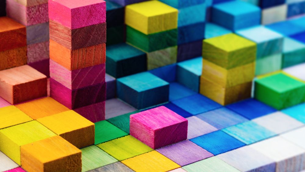 Colourful building blocks