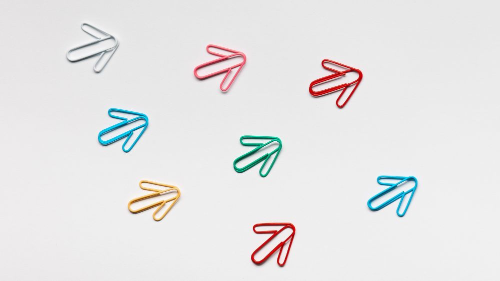 Lots of colourful arrows pointing upwards